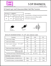 Click here to download SDB60N03 Datasheet