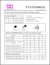 Click here to download STD20N03 Datasheet