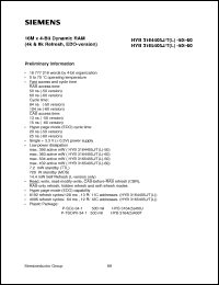 Click here to download HYB3164405T-50 Datasheet