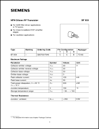 Click here to download BF959 Datasheet