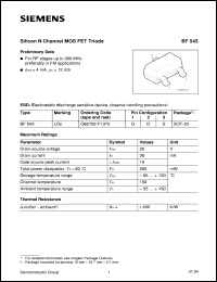 Click here to download BF543 Datasheet