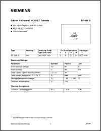 Click here to download BF996S Datasheet