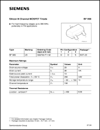 Click here to download BF999 Datasheet