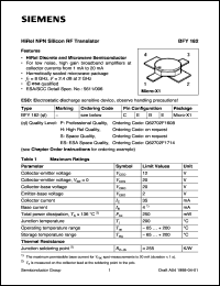 Click here to download BFY182ES Datasheet