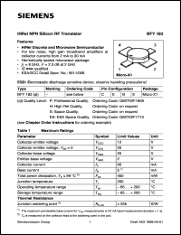 Click here to download BFY183H Datasheet