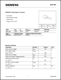 Click here to download BSS296 Datasheet