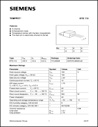 Click here to download BTS110 Datasheet