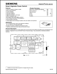 Click here to download BTS430K2 Datasheet