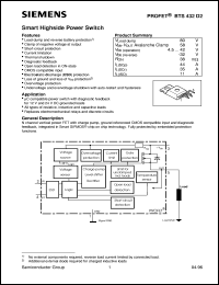 Click here to download BTS432D2 Datasheet