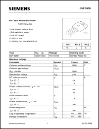 Click here to download BUP306D Datasheet