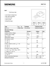 Click here to download BUP314 Datasheet