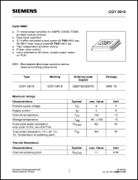 Click here to download CGY0819 Datasheet