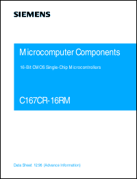 Click here to download SAF-C167CR-16RM Datasheet