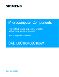 Click here to download SAB88C166W-5M Datasheet