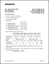 Click here to download HYB3116400BT-50 Datasheet