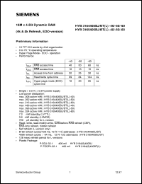 Click here to download HYB3165405BT-50 Datasheet