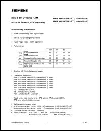 Click here to download HYB3164805BT-60 Datasheet