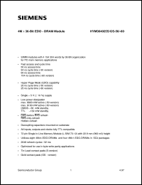 Click here to download HYM364025GS-50 Datasheet