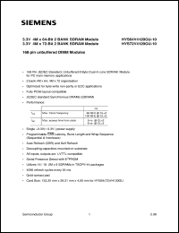 Click here to download HYS72V4120GU-10 Datasheet