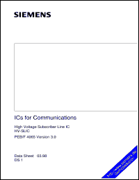 Click here to download PEF4065 Datasheet