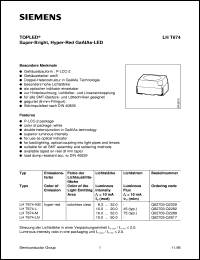 Click here to download LHT674-L Datasheet
