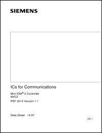 Click here to download PEF2015 Datasheet