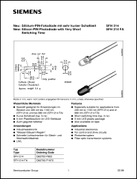 Click here to download SFH214FA Datasheet