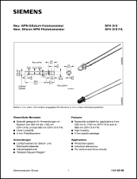 Click here to download SFH310FA Datasheet