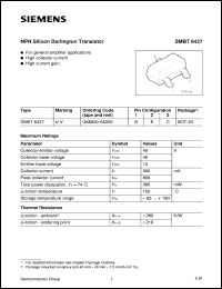 Click here to download SMBT6427 Datasheet