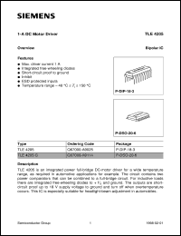 Click here to download TLE4205G Datasheet