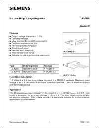 Click here to download TLE4265 Datasheet