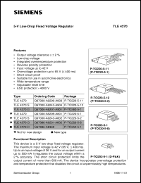 Click here to download TLE4270 Datasheet