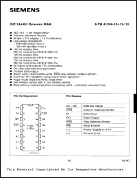 Click here to download HYB41256-10 Datasheet