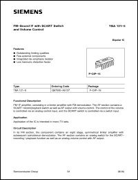 Click here to download TBA121 Datasheet