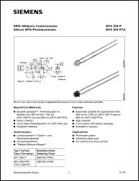 Click here to download SFH309PF Datasheet