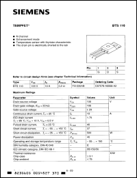 Click here to download BTS110E3046 Datasheet