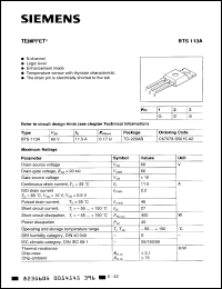 Click here to download BTS113AE3045A Datasheet
