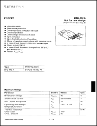Click here to download BTS412A Datasheet