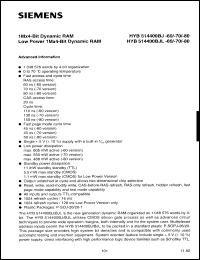 Click here to download HYB514400BT60 Datasheet