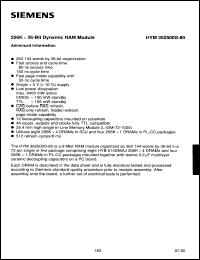 Click here to download HYM362500S80 Datasheet