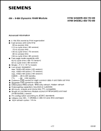 Click here to download HYM94500L60 Datasheet