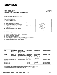 Click here to download LHA674L Datasheet