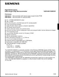 Click here to download SAB80535N-T40/110 Datasheet