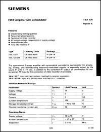 Click here to download TBA120UB Datasheet