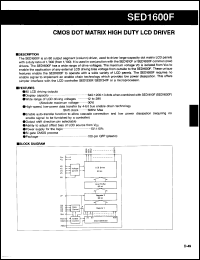 Click here to download SED1600F Datasheet
