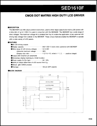 Click here to download SED1610F Datasheet