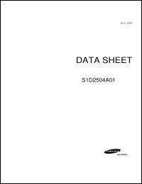 Click here to download S1D2504A01 Datasheet