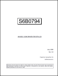 Click here to download S6B0794 Datasheet