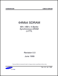 Click here to download K4S640432D-TC/L1L Datasheet