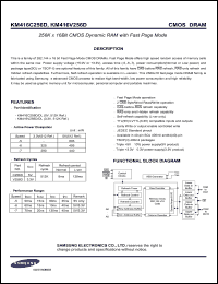 Click here to download KM416C256DT-6 Datasheet